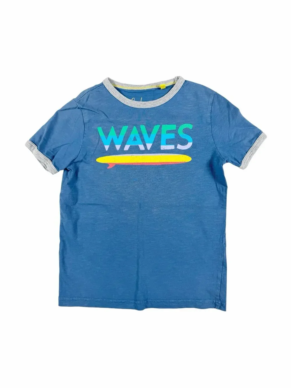 Mini Boden Waves Surfboard Graphic T-Shirt Size 6-7 year